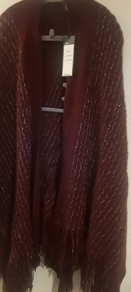 NEW w/ Tags BCBG Burgundy Shawl
